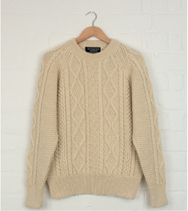 Richmond Aran Knit 100% British wool Sweater