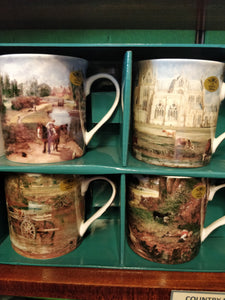 Set of 4 Constable Painting Mugs