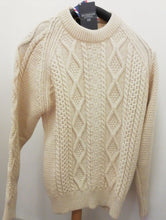 Load image into Gallery viewer, Richmond Aran Knit 100% British wool Sweater
