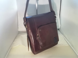 Leather Black Flap Crossbody Bag - 7357