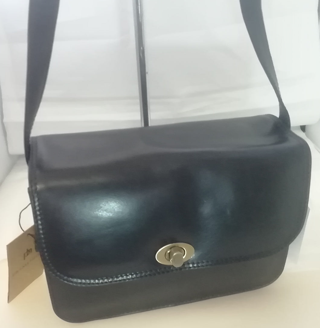 Leather Triple Compartment Handbag - 7345