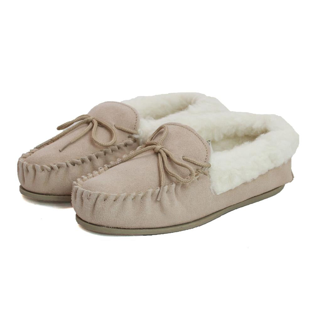 Ladies Real Sheepskin Lined Moccasins