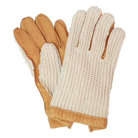 Mens Leather driving gloves with crochet back.
