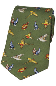 Country Birds Silk Tie
