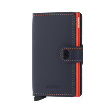 Load image into Gallery viewer, Secrid Matte Night Blue &amp; Orange Miniwallet
