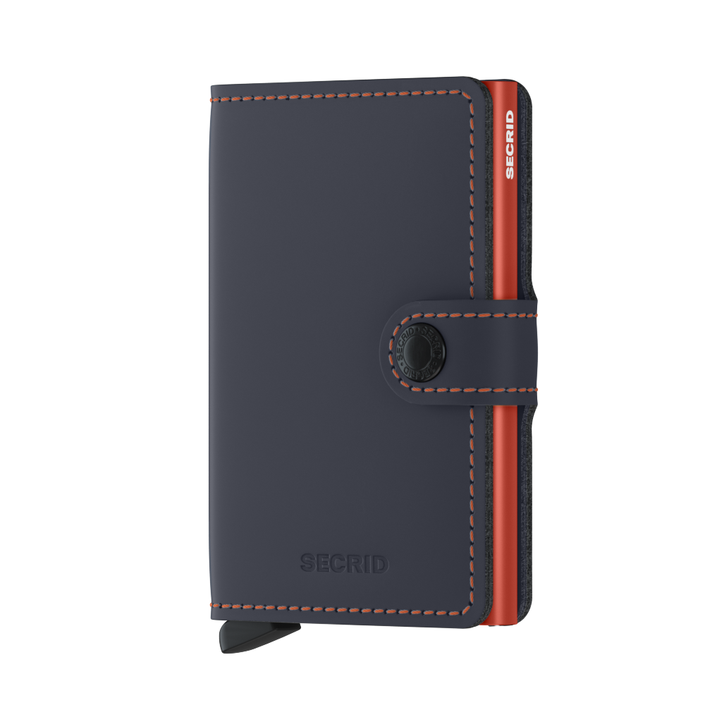 Secrid Matte Night Blue & Orange Miniwallet