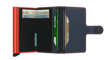 Load image into Gallery viewer, Secrid Matte Night Blue &amp; Orange Miniwallet
