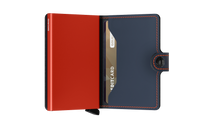 Load image into Gallery viewer, Secrid Matte Night Blue &amp; Orange Miniwallet
