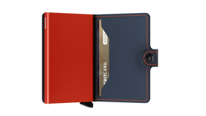Secrid Matte Night Blue & Orange Miniwallet