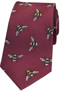 Country Wine Bumble Bee Silk Tie