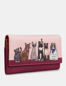 Y1030 Party Cats Leather Purse