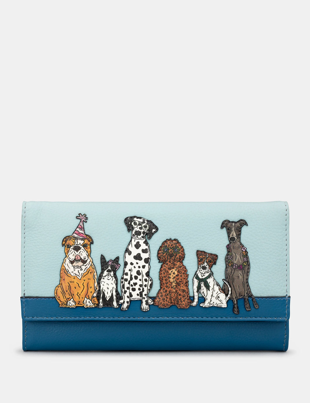 Y1030 Party Dogs Leather Purse
