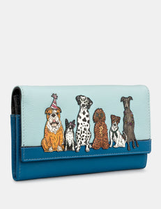 Y1030 Party Dogs Leather Purse