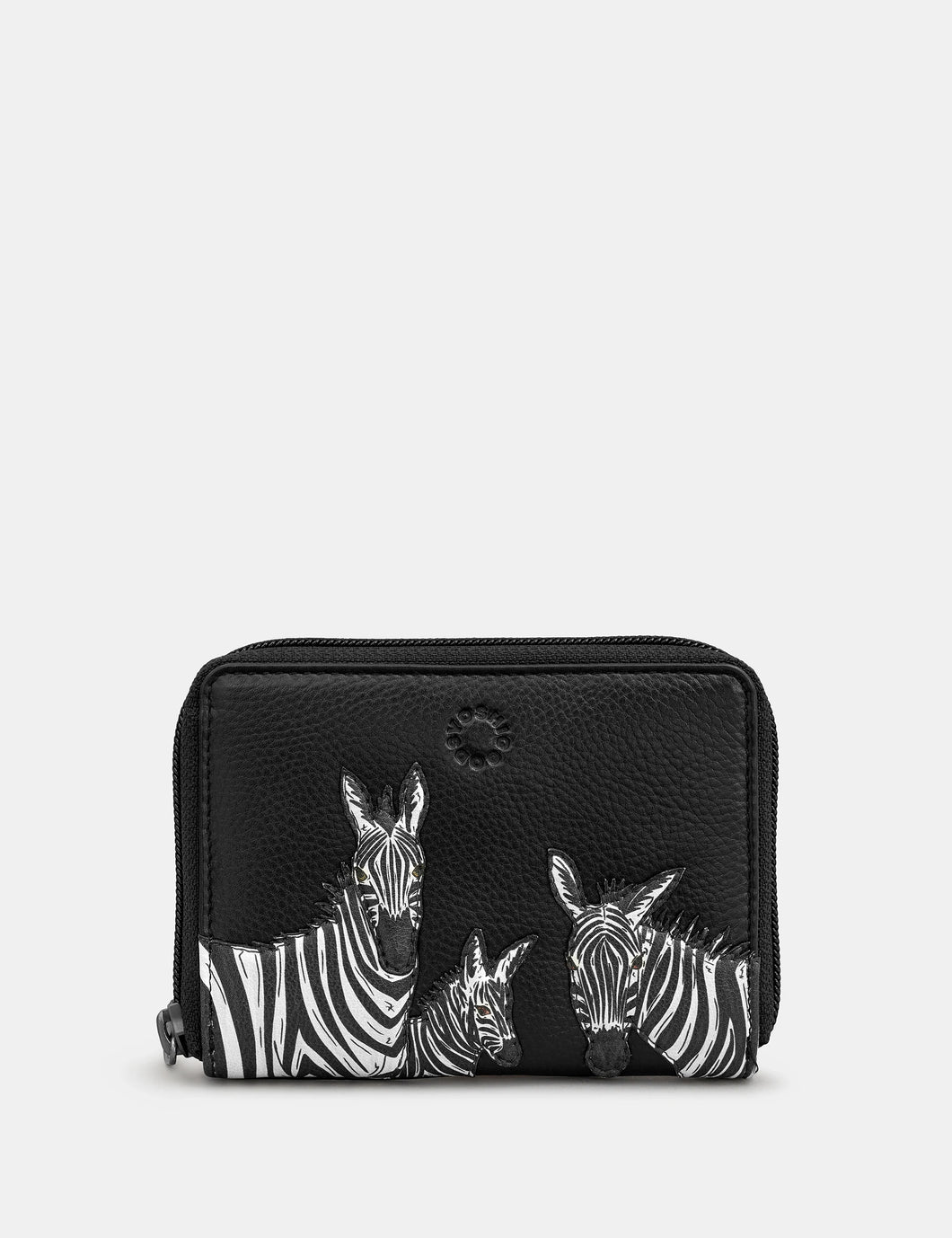 Y1256 Zebra Zip Round Purse
