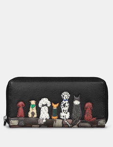 Y1257 Leather Barking Dogs Purse