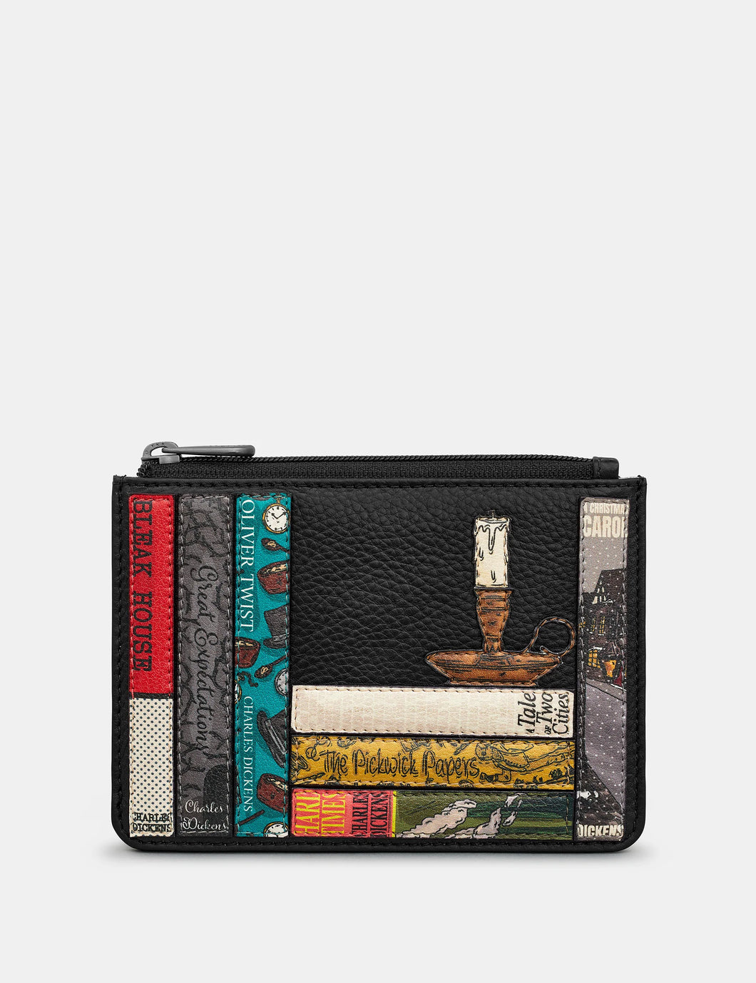 Y1321 Charles Dickens Bookworm Zip Top Purse