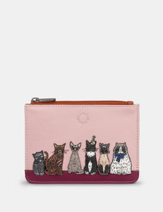 Y1321 Party Cats Leather Purse
