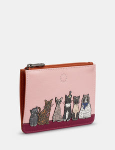 Y1321 Party Cats Leather Purse
