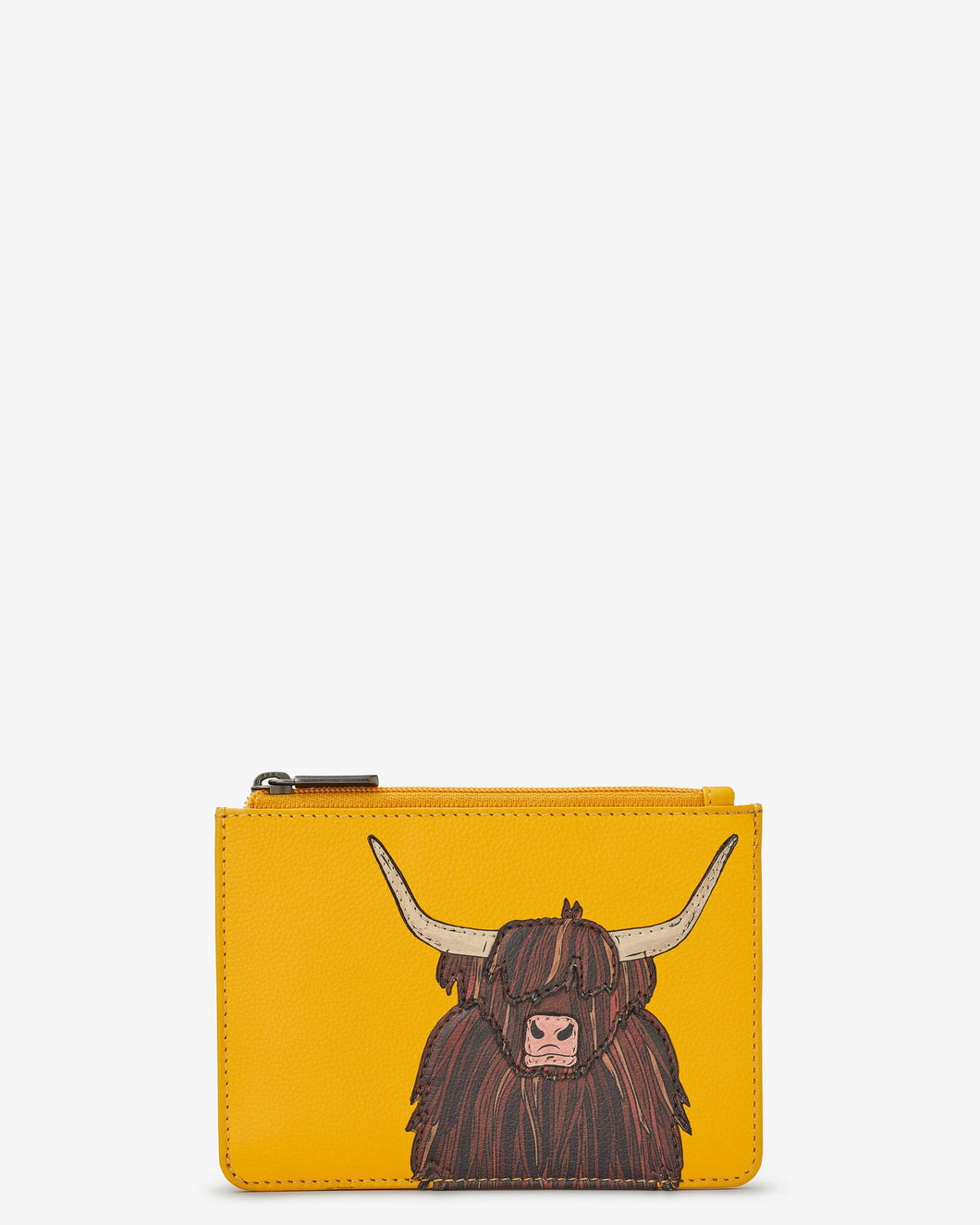 Y1321 Leather Highland Cow Purse