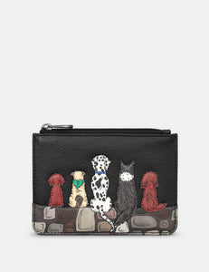 Y1321 Leather Barking Dogs Purse