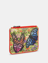 Load image into Gallery viewer, Leather Beautiful Butterflies Zip Top Purse
