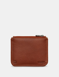 Leather Tea And Biscuits Zip Top Purse