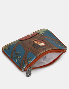 Leather Zip Top Woodland Friends Purse