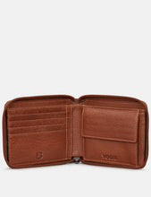 Load image into Gallery viewer, Zip Round Leather Wallet

