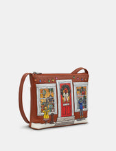 Load image into Gallery viewer, YB214 The Toy Shop Brown Leather Cross Body Bag
