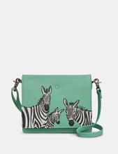 Load image into Gallery viewer, Zebra Flap Over Bag - Green
