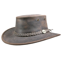 Load image into Gallery viewer, Barmah Bronco Foldaway Leather Hat
