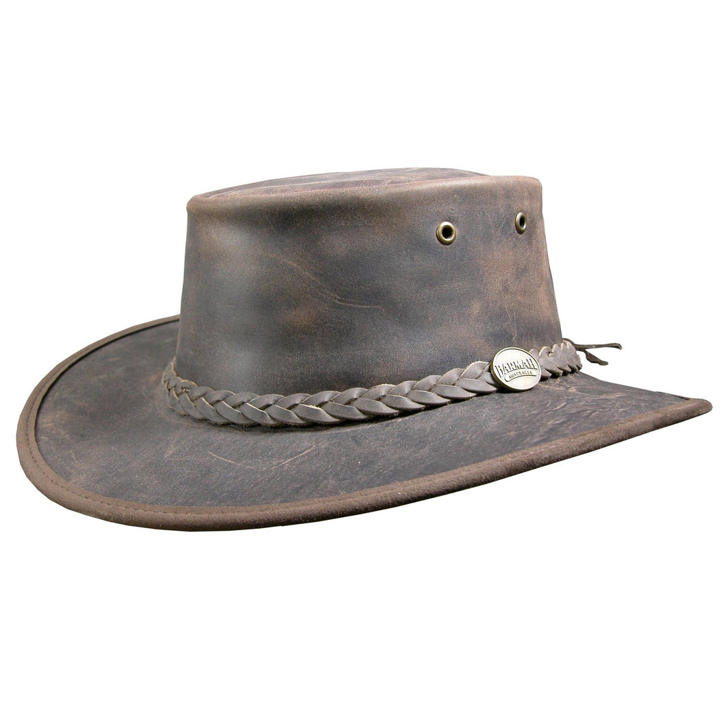 Barmah Bronco Foldaway Leather Hat