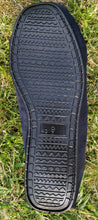 Load image into Gallery viewer, Mens navy wool slippers sole

