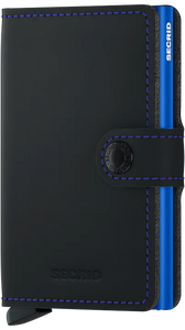Secrid Matte Black & Blue Miniwallet