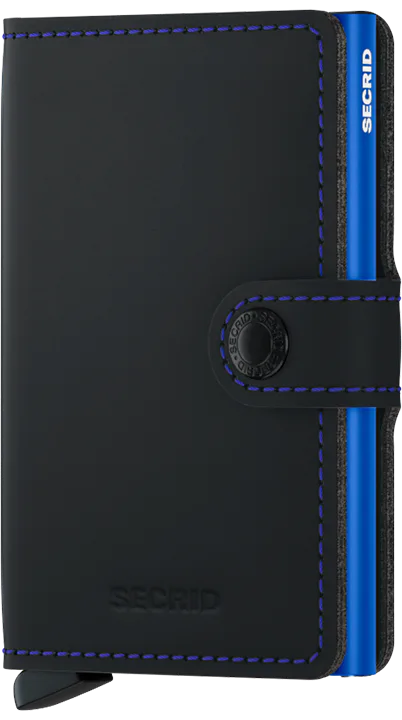 Secrid Matte Black & Blue Miniwallet