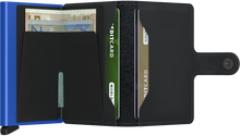 Load image into Gallery viewer, Secrid Matte Black &amp; Blue Miniwallet
