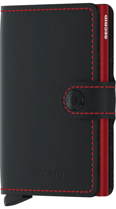 Secrid Matte Black & Red Miniwallet
