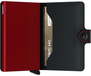 Secrid Matte Black & Red Miniwallet