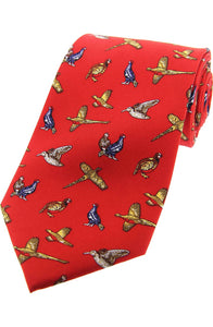 Game Birds Silk Tie