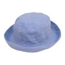 Load image into Gallery viewer, Women&#39;s Linen Sun Hat With Turn-Up Brim
