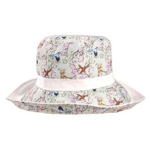 Ladies Bird Print Reversible hat