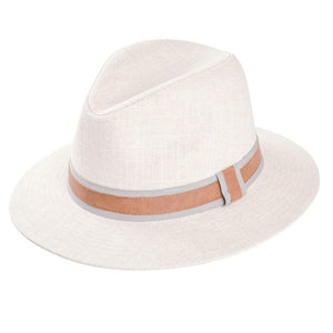 Mens Cotton/Linen Fedora Hat